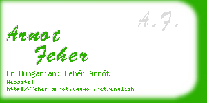 arnot feher business card